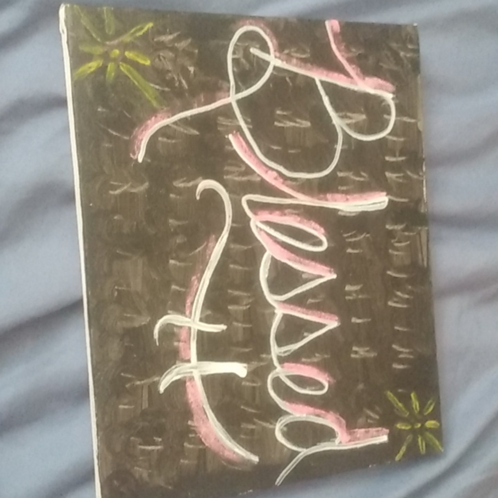 Homemade Canvas Painting "Blessed"